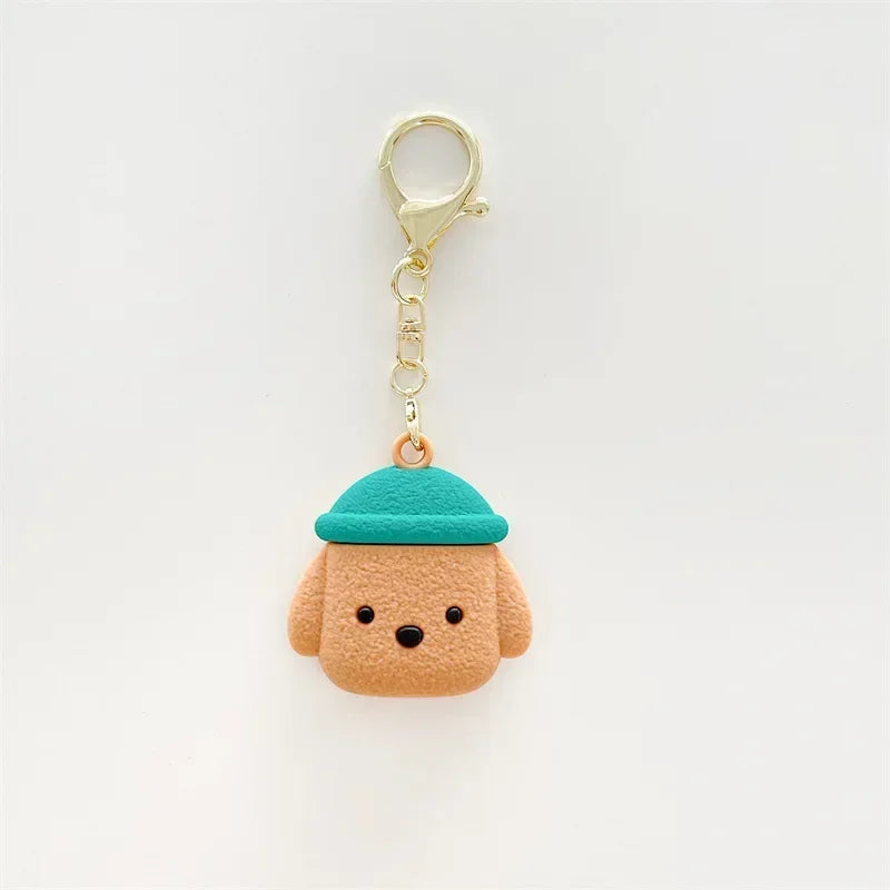 Cartoon Silicone Soft Protective For AirTag Case Locator Tracker Keychain Cover Funny Dog Bear Shape Kawaii Key Ring Qme GrB