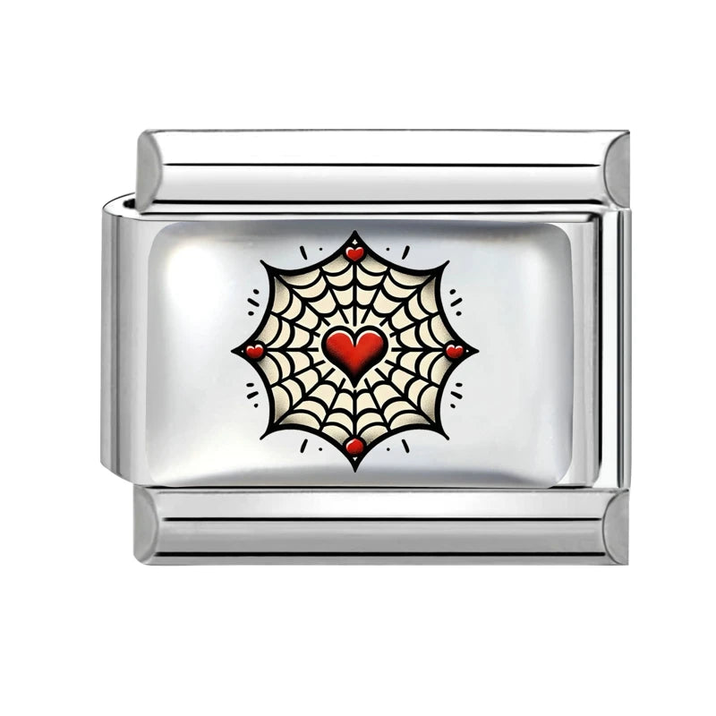 New 2026 Design Halloween Cherry Bow Pumpkins Ghost Italian Charm Links Fit 9MM Stainless Steel Bracelet Jewelry DIY Making Gift Qme S 29