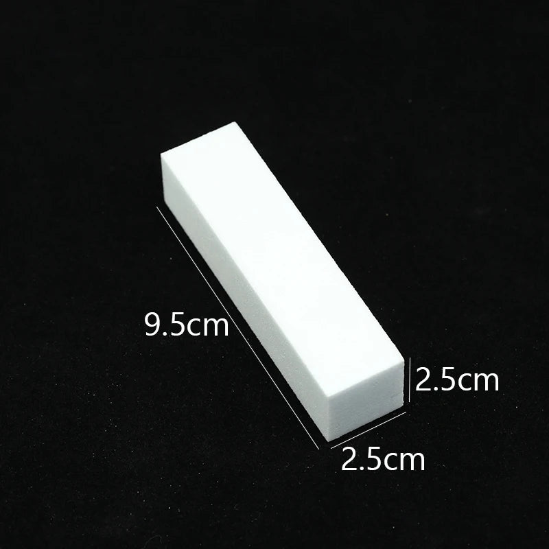 Nail Art Buffer Grinder Buffing Block White Nail File For Pedicure Tips Manicure Care Sponge Buffer Gel Polish Accessories Tools Qme