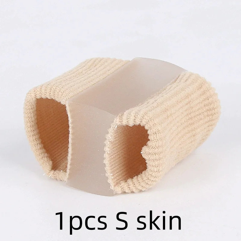 1/2/4pcs S/L Gel Bunion Toe Separator W/Fabric Lining for Big Toe Silicone Toe Spacers Protector for Overlapping Toe Qme 1pcs S skin