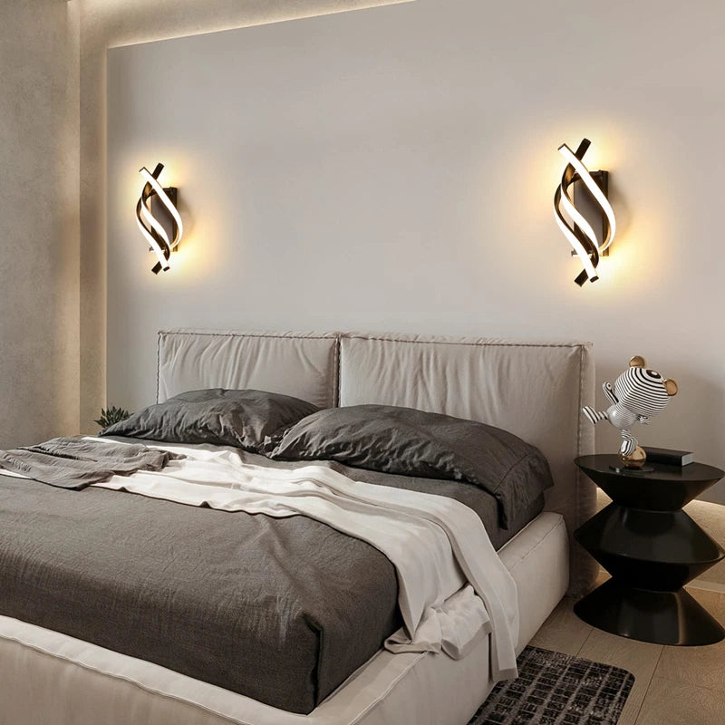 Household LED Chandelier Three Colors Lamp Modern Style Ceiling Lamp Bedroom Light Surface Installation 220v Dining Room Lamp Qme