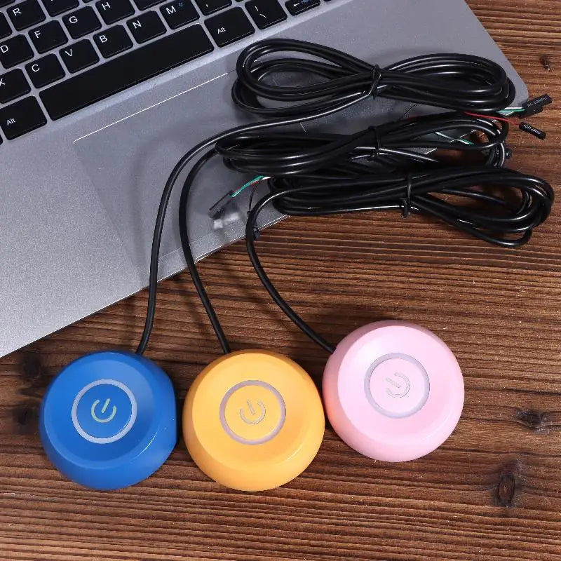 External Desktop Power Switch Button LED Convenient Off Control Qme