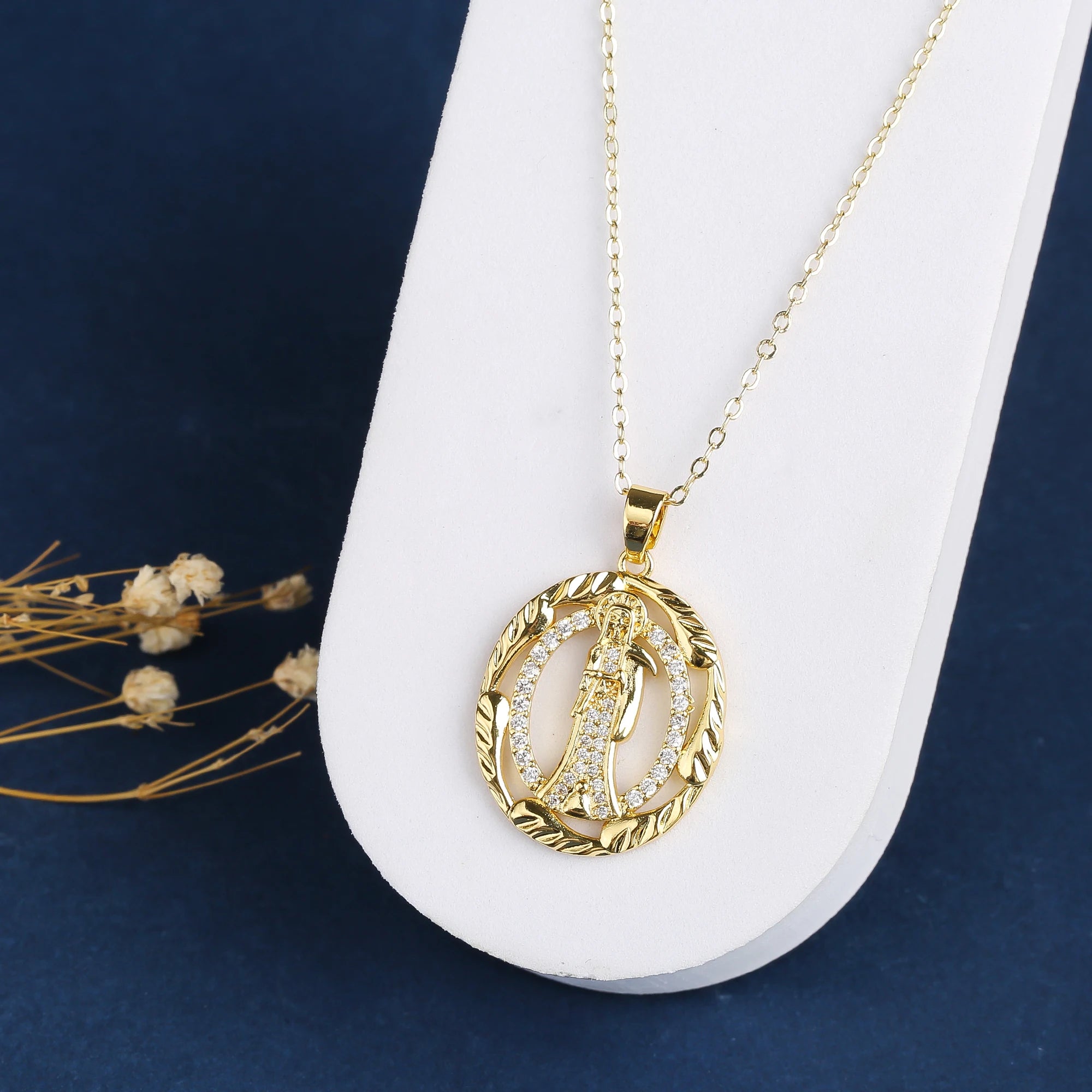 Trendy Man Woman Religious St. Jude Zirconia Pendant Necklace For Female Punk Style Choker Neck Jewelry Friendship Gifts 2024 Qme 3