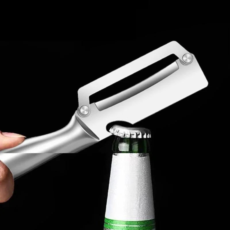 Stainless Steel Flat Edge Peeler Potato Slicer Knife Watermelon Melon Qme