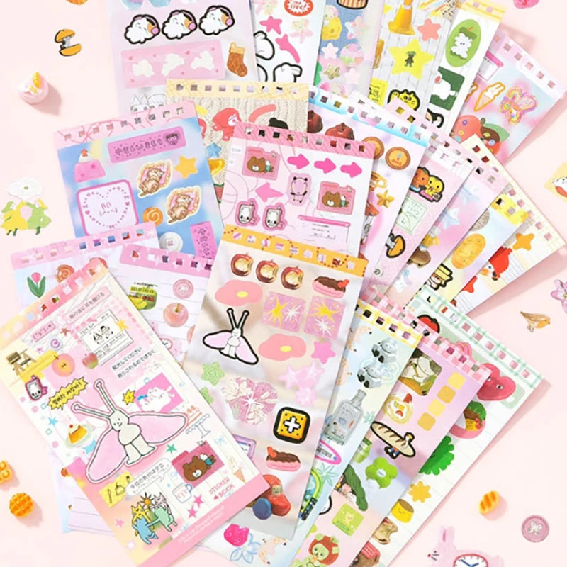 20 Sheets INS Hand Account Stickers Scrapbooking Kawaii Stationery Qme