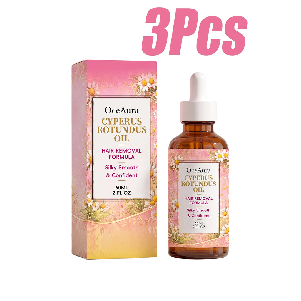 Silky Smooth Cyperus Rotundus Oil Post Hair Removal Care Oil Moisturizing Smoothing Soothe Delicate Skin Inhibitor Hair Body Oil Qme 3 x 60ml Boxed