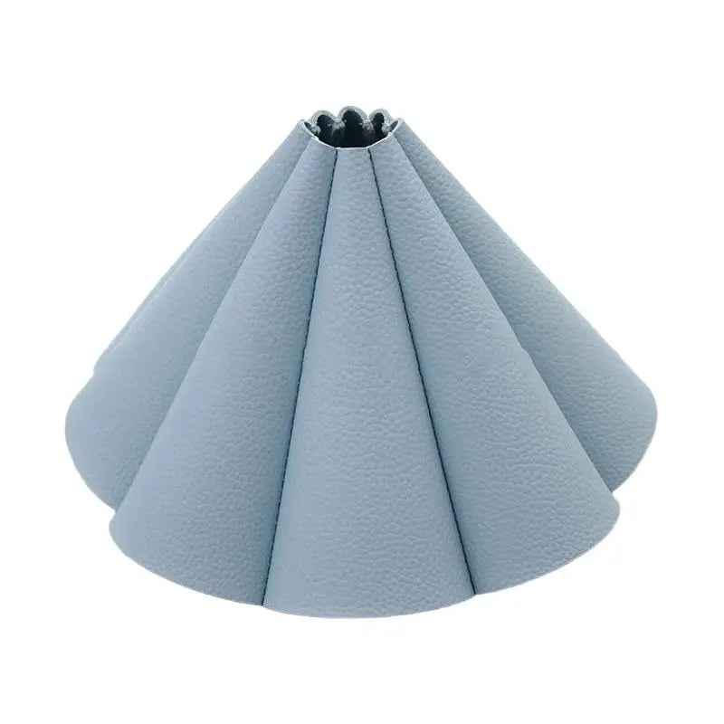Leather Waterproof Lampshade LED Light Protective Cover Durable Hanging Garden Path Light Replacement PU Sleeve For Camping Qme Blue