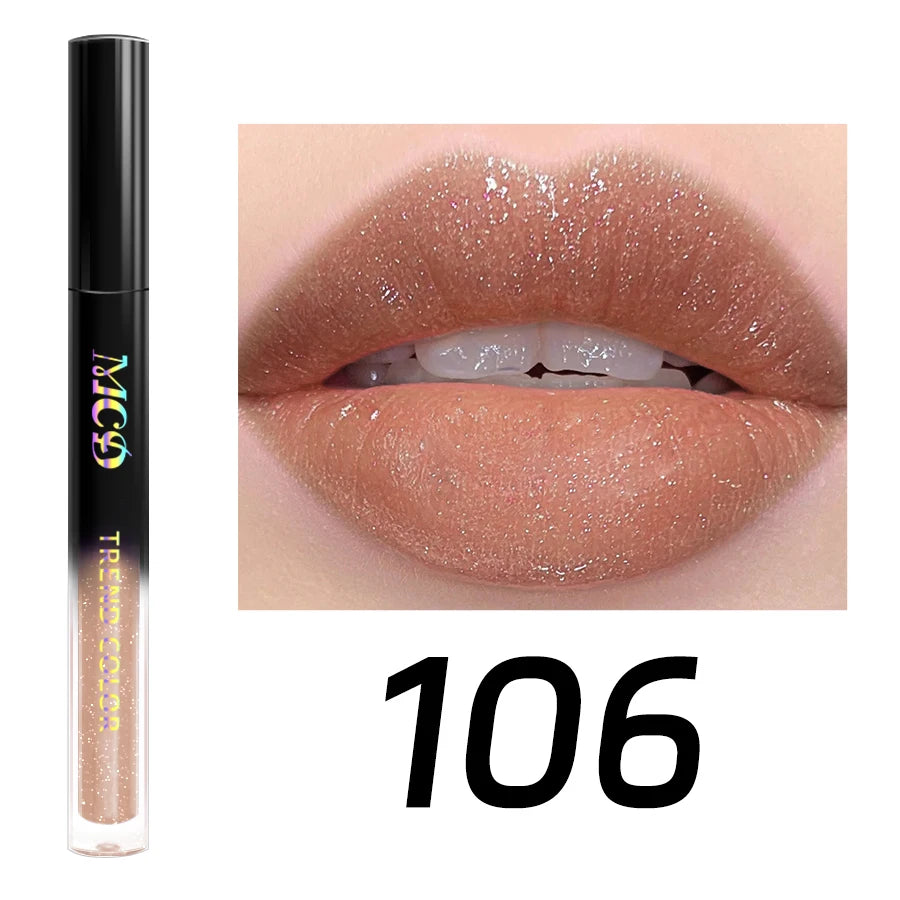 15 Glitter Lip Glaze Long Lasting Waterproof Liquid Lipstick Dewy Qme 106