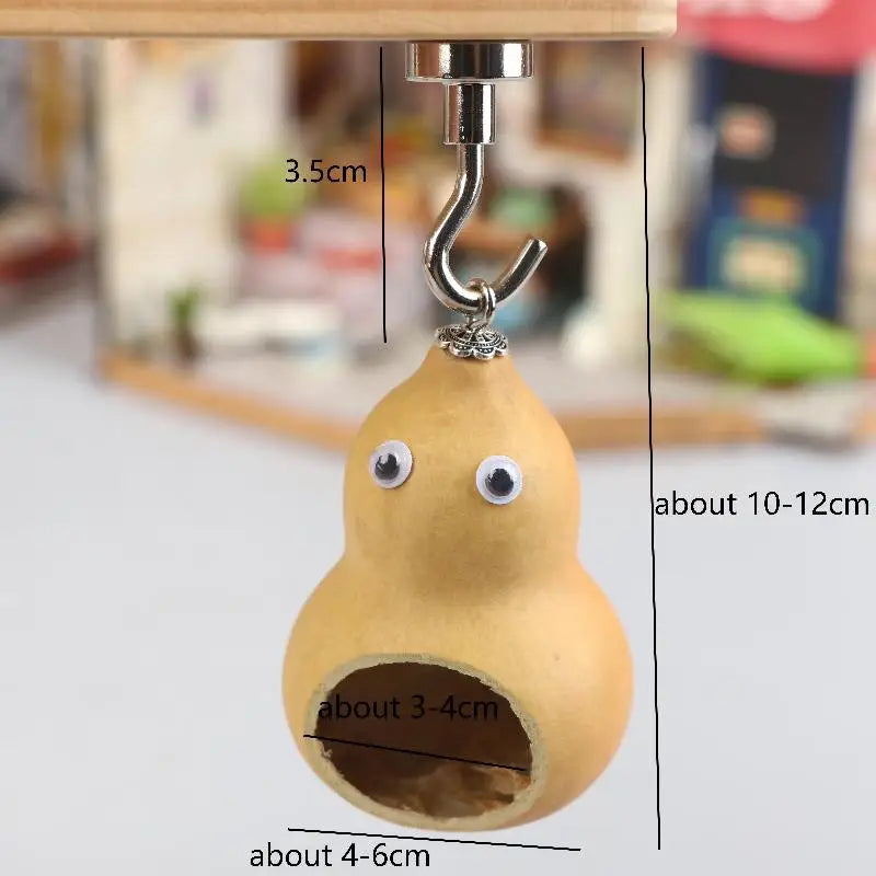 Natural Gourd Shaped Jumping Spider House Magnetic Hanging Spider Hiding Nest Small Reptile Hideout Case Accessories Qme A4