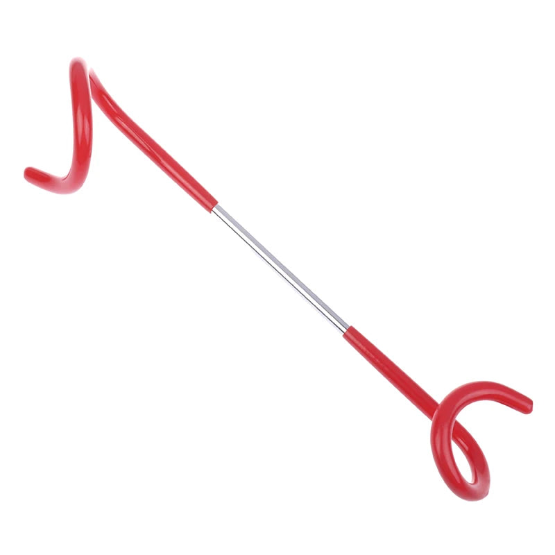 Light Pole S-shaped Pig Tail Hook Non-slip Iron Tent Lamp Stand Qme Red