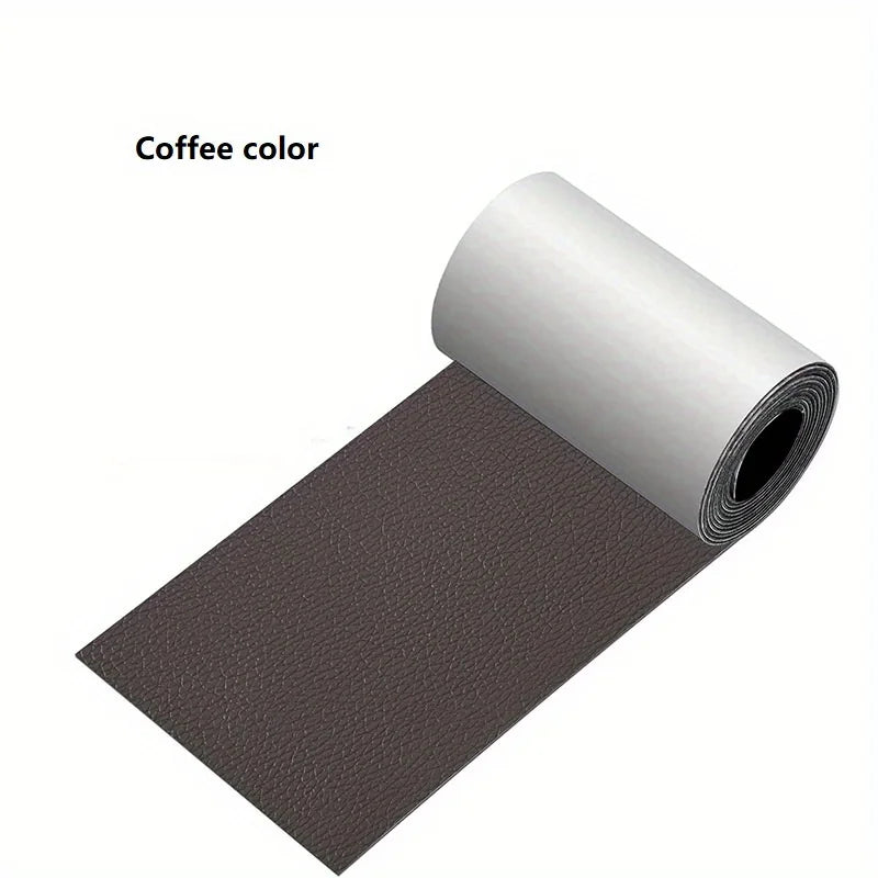 Leather Repair Tape, Multi-Color Available, Self-Adhesive Leather Patch for Furniture, Car Seats, Office Chairs, and Repair Kits Qme Dark Brown