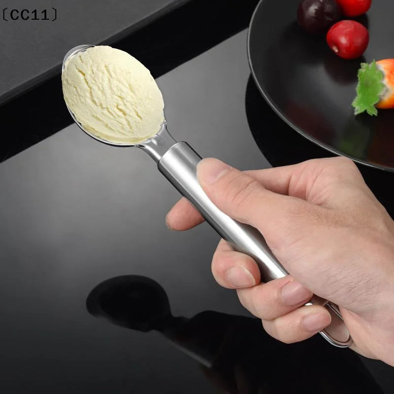 Stainless Steel Ice Cream Scoop Long Handle Rust Proof Surface Qme