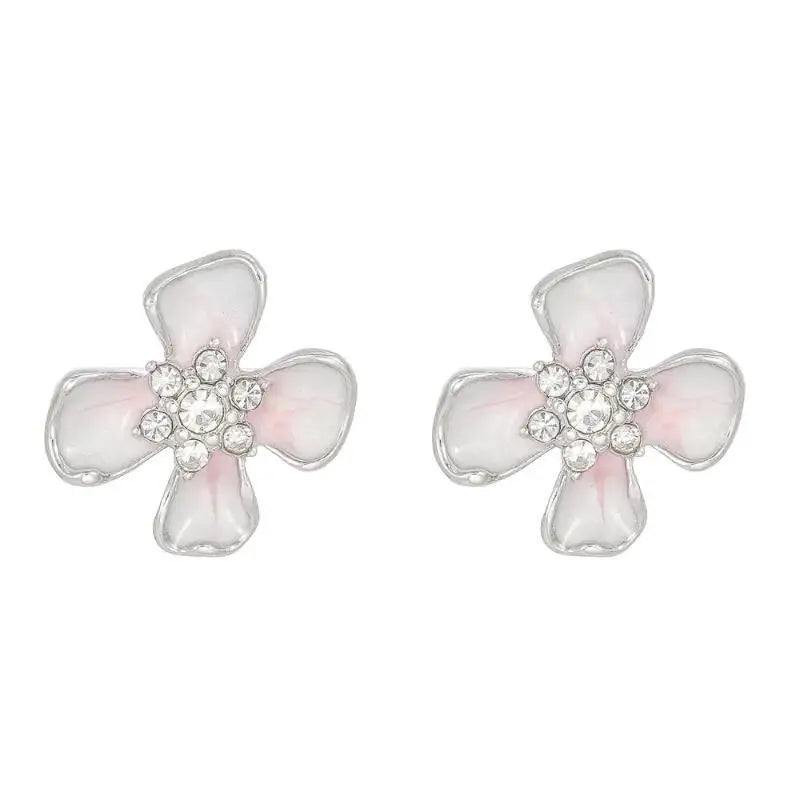 Flower Design Headphone Rhinestones Buckles Clip Ear Hook Accessory Qme