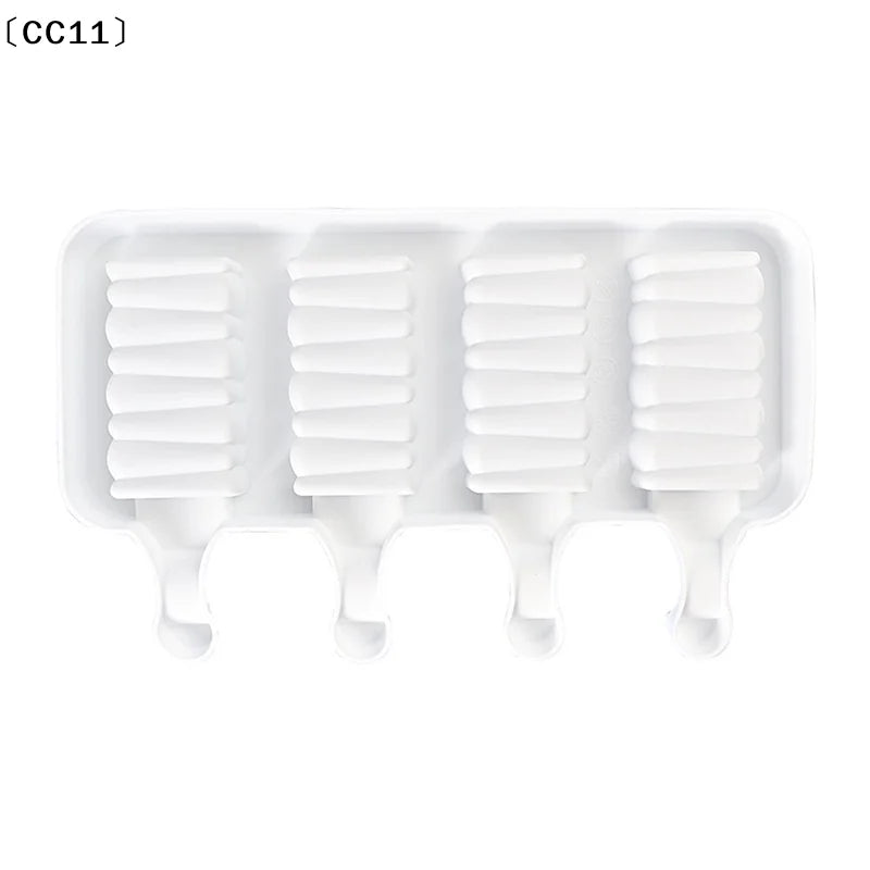 1 2 Ice Cream Popsicles Mould Food Grade Silicone Heart Fruit Qme