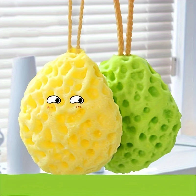 Exfoliating Bath Sponge Set, Cute Flower-Shaped Foaming Massage Balls, Gentle Skin Cleansing for Deep Clean and Relaxation Qme