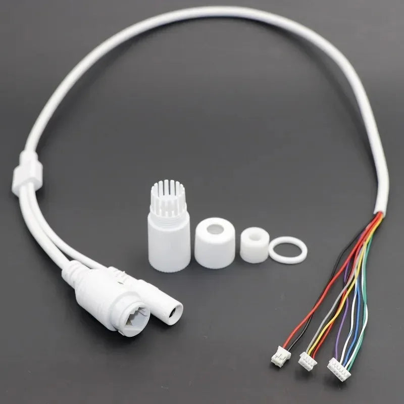 5pcs Waterproof POE LAN cable for CCTV IP camera board module with weatherproof connector Transmission & Cables Qme
