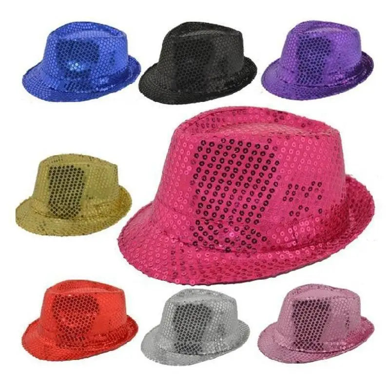 Stage Performance Sequined Hip-hop Hat Children's Day Dance Jazz Men Qme