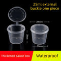 50/100Pcs Disposable Plastic Sauce Containers with Lids Mini Food Cups for Chutney Chili Sauce Kitchen Seasoning Storage Qme 25ml 100pcs