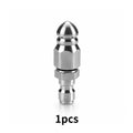 1/2/5/10Pcs High Pressure Drain Jetter Nozzle 1/4 Inch NPT Female Adapter Fits Most Washing Equipment Pipeline Hoses Qme silvery 1pcs