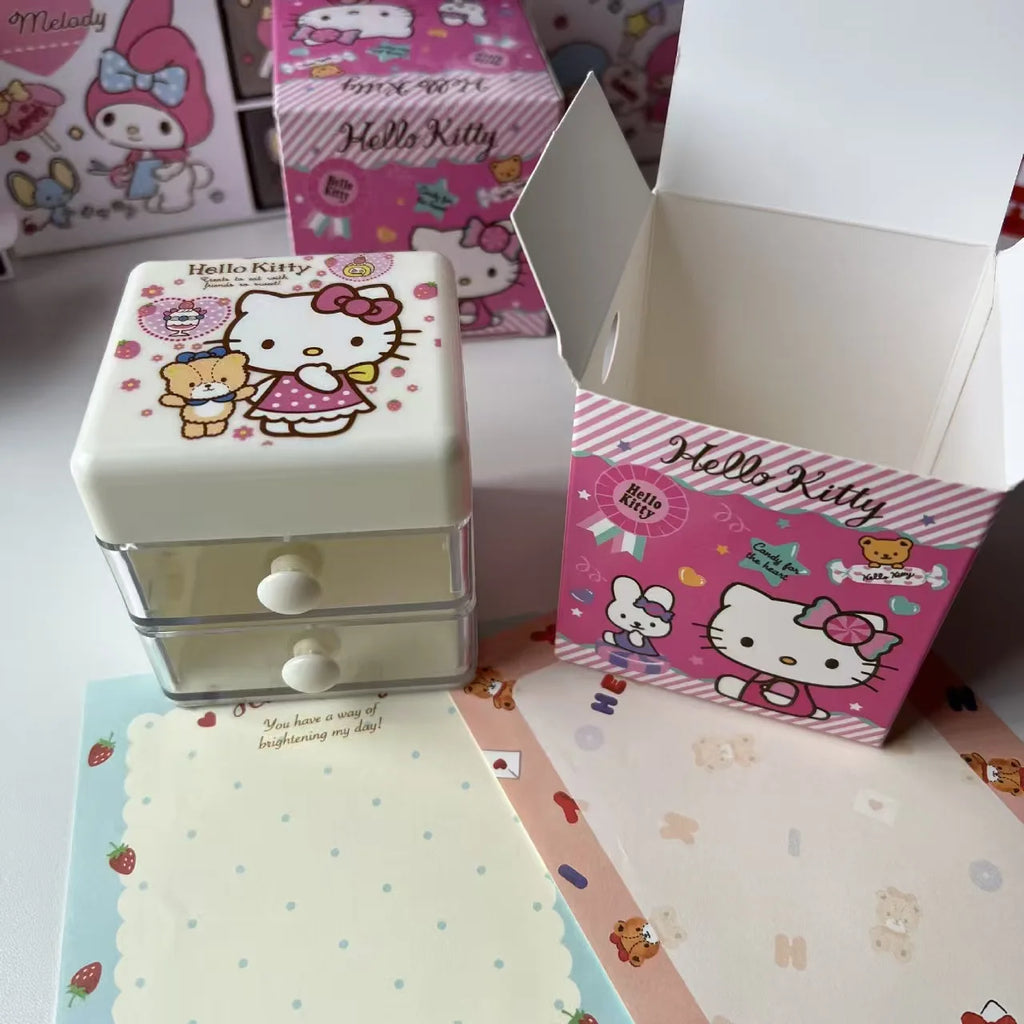 Hello Kitty Kuromi Japanese-style Cartoon Desktop Organizer Cute Mini Qme 3