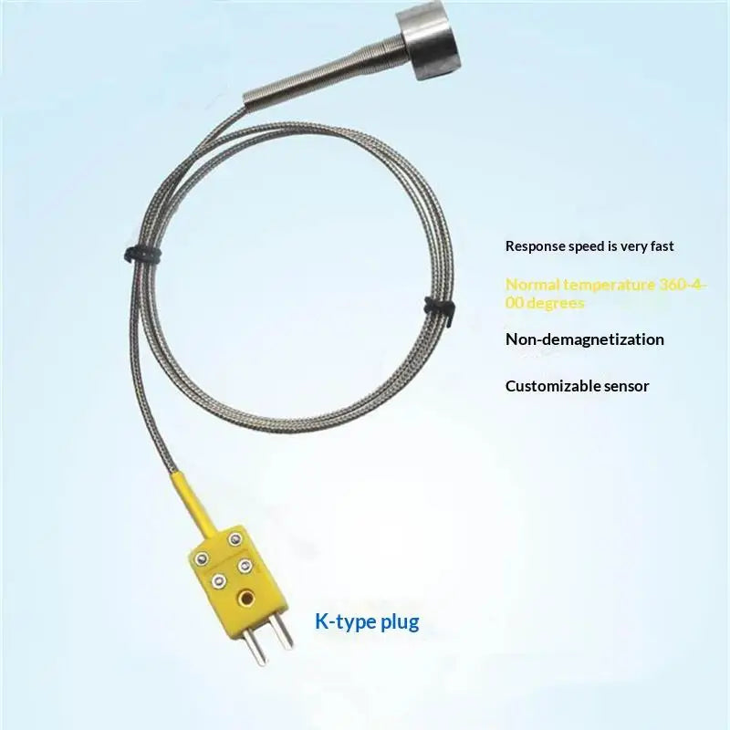 1250 °C Degree High Temperature Sensor Thread EGT Stainless Steel Probe K Type 1m Thermocouple Tube Temperature Controller Qme