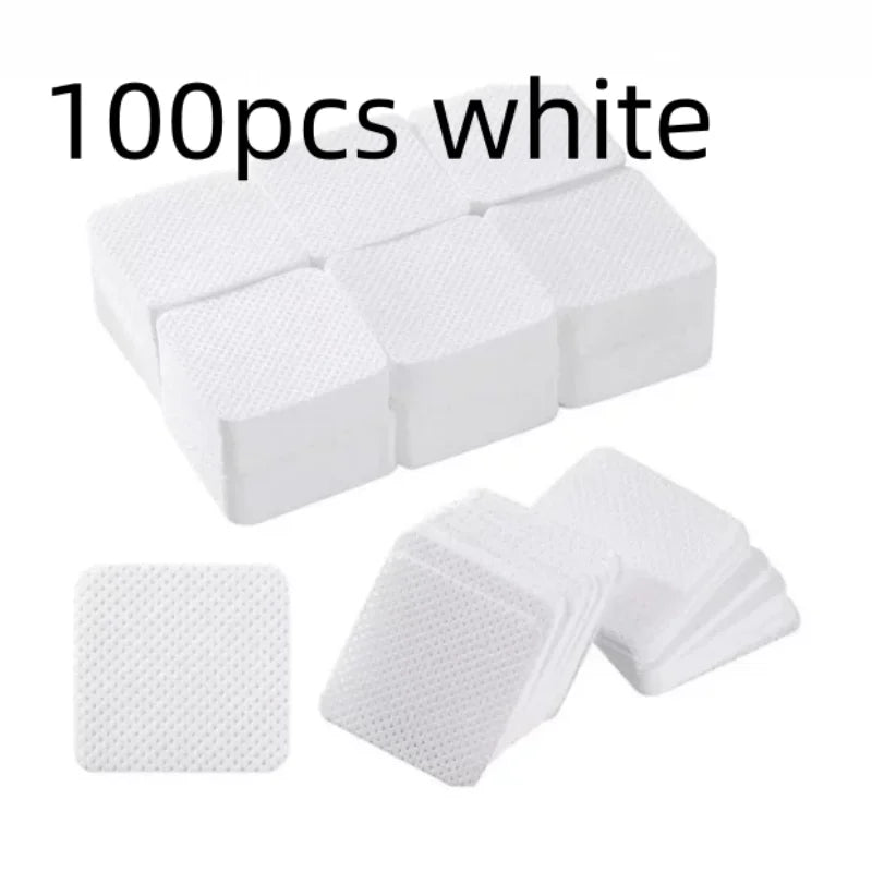 Wipes Napkins Remover Gel Plum Blossom Shape Nail Wipes Nail Manicure Pedicure Pads Art Cleaning Tools Tips Nail Polish Remover Qme 100pcs white