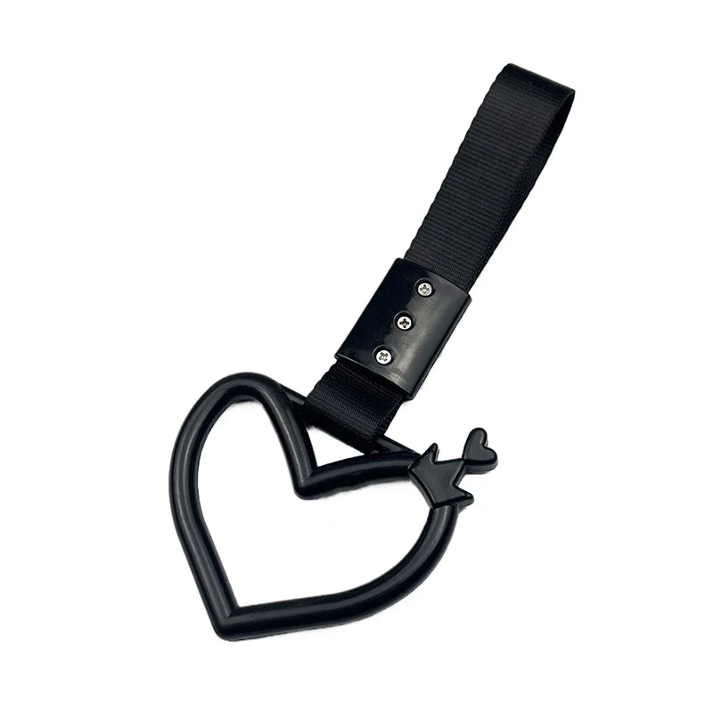 Colorful Car Tow Strap Tsurikawa Ring Heart JDM Train Bus Handle Hand Qme