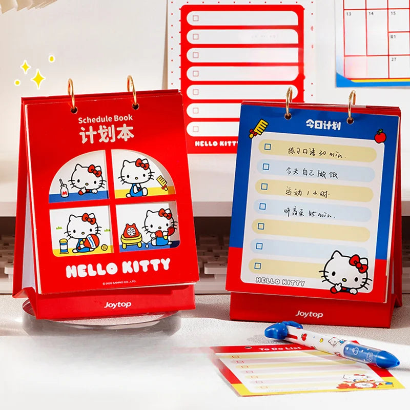 Hello Kitty Daily Planner Self-Discipline and Time Management Planner Stylish Notebook for Students Qme