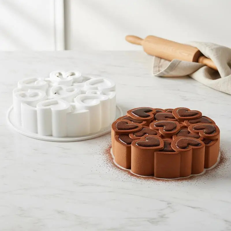 Valentine's Day Mousse Cake Mold Dessert Baking Tools Splicing Qme