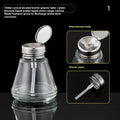 Refillable Glass Nail Storage Bottle Empty Pump Dispenser Polish Qme 1