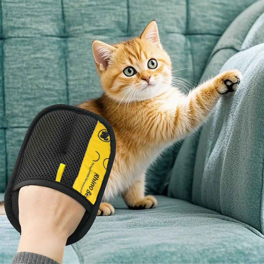 2pcs Cat Hair Remover Glove Pet Static Hair Removal Gloves Reusable Efficient Grooming Brush Dog Cleaning Supplies for dog Qme