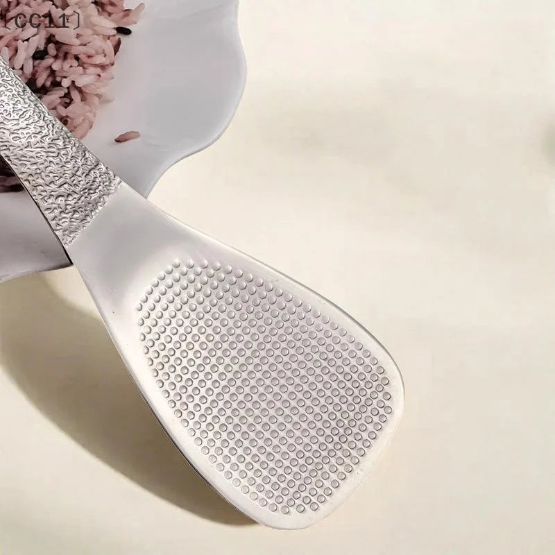 CC11Stainless Steel Rice Spoon Anti Scalding Large Capacity Thicken Qme
