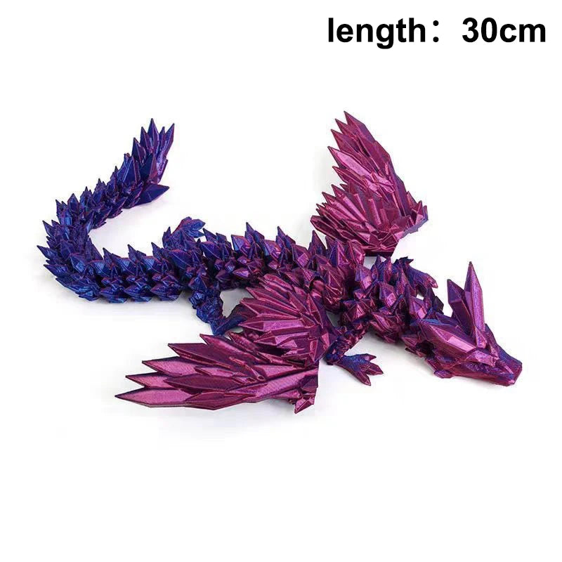 Articulated Dragon Crafts Desktop Western Action Figure 3D Printed Qme A15