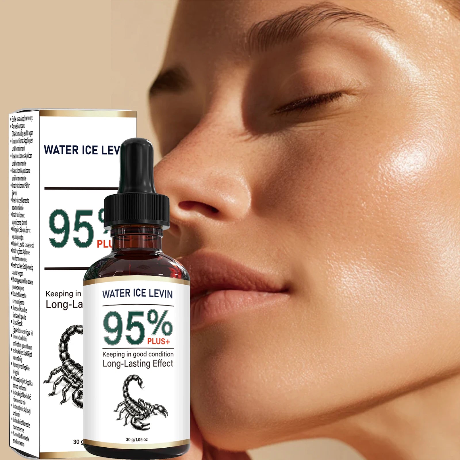 95% Plus Bee Venom Anti Aging Serum, Collagen Hyaluronic Acid Long Lasting Facial Treatment Qme