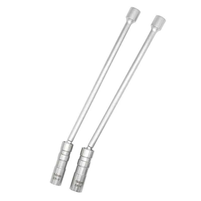 Magnetic Spark Plug Socket Key Wrench Adapter Swivel Long Extension Qme