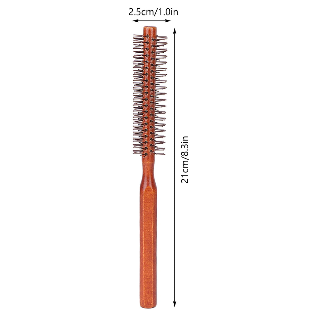 Hair Brush Round Styling Hair Brush Curling Roller Hairbrush Small Wood Brush Unisex for Blow Drying Home Use Qme
