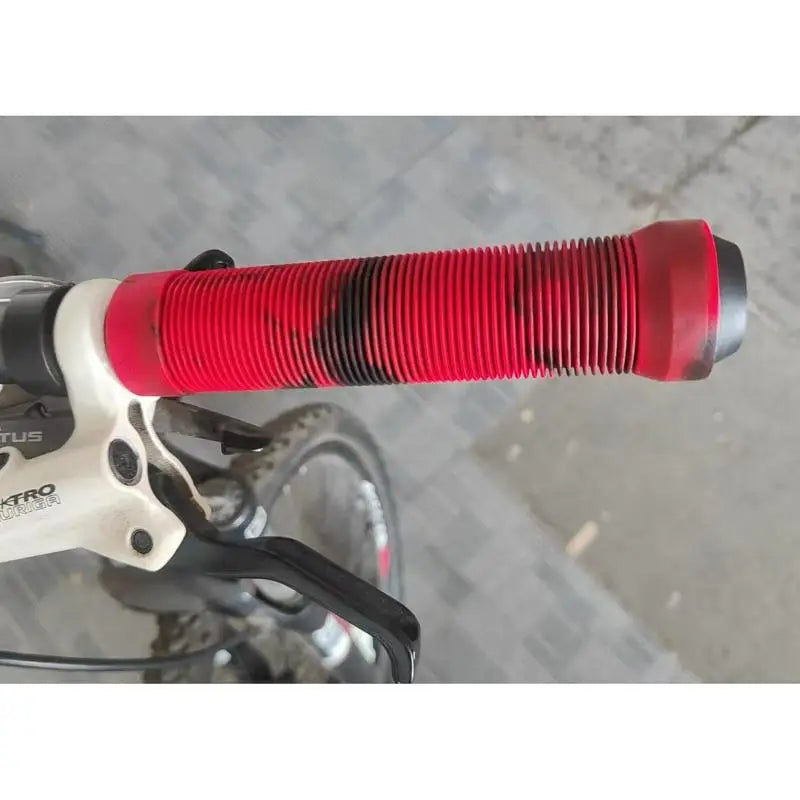 1Pair TPR Rubber Ergonomic Comfortable Mountain Bike Handlebar Grips Qme