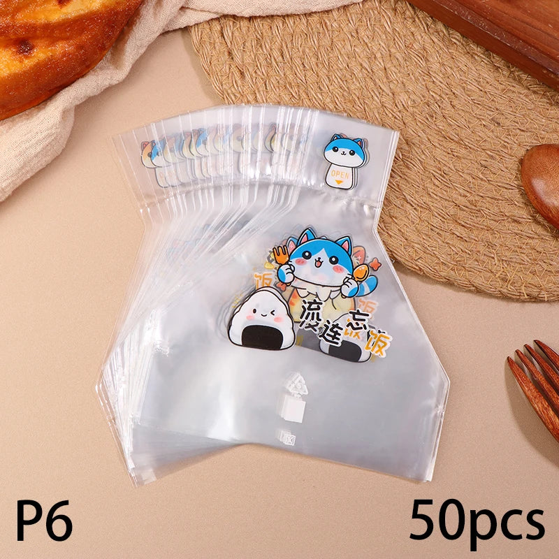 Lovely Cartoon Japenese Triangle Rice Ball Disposable Packaging Bag Qme 6