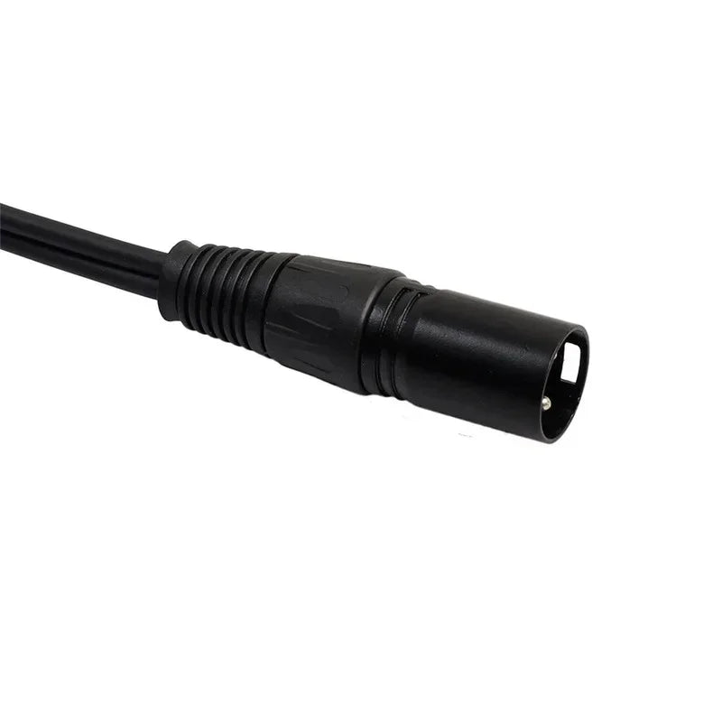 Audio Y Splitter Cord Line for Mixer Recorder, 3Pin XLR 1 Male To 2 Female Audio Extension Cable Qme