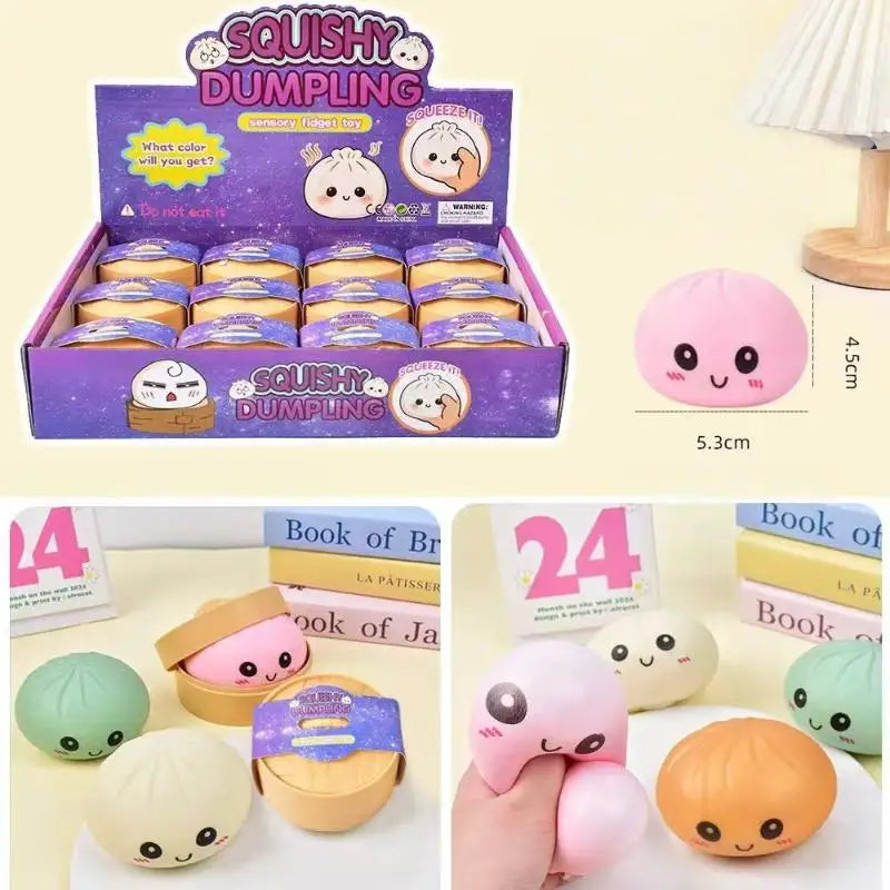 Creative Dumpling Simulation Stress Ball Soft Pressure Toy Realistic Qme