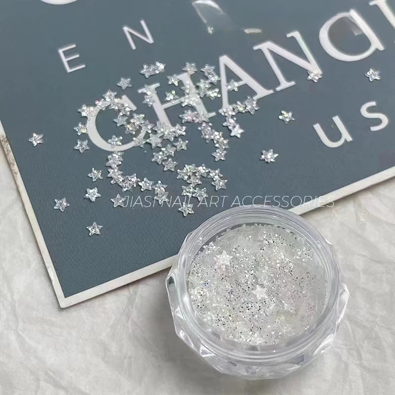 Stars Butterfly Heart Shape Shiny Nail Art Patches Sequins Qme