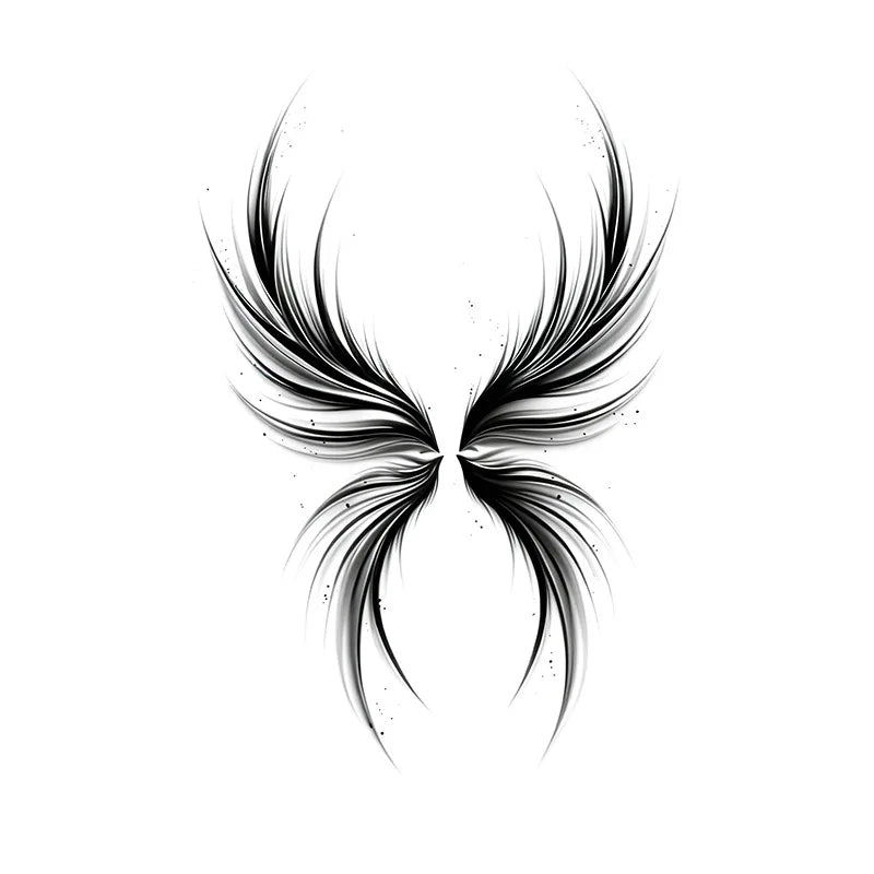 Watercolor Smoke Angel Wings Butterfly Wings Herbal Juice Tattoo Sticker Temporary Tattoo Waterproof Long Lasting Arm Leg Men Wo Qme