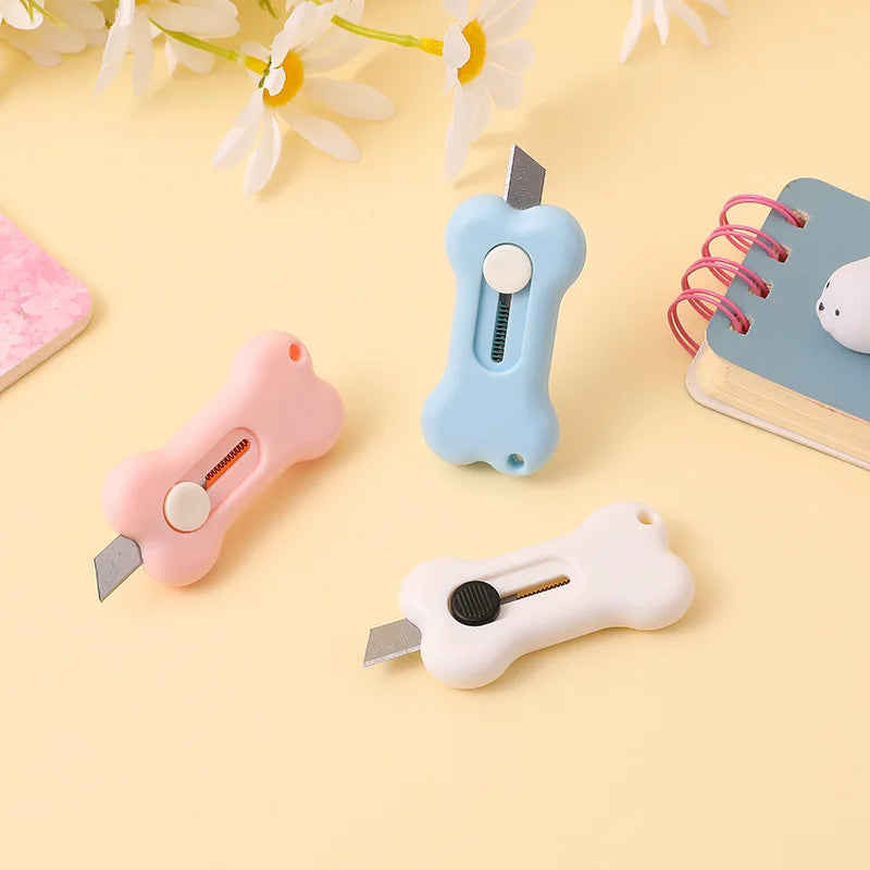 1-3pcs Cuter Mini Cartoon Bone Utility Knife Utility Letter Opener Art Paper Cutter Kawaii Stationery Knife Qme