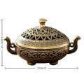 Retro Copper Incense Burner Incense Incense Burner Holder Bronze Vintage Incense Burner Charcoal Stove Luxury Stand IncenseMetal Qme 1PCS