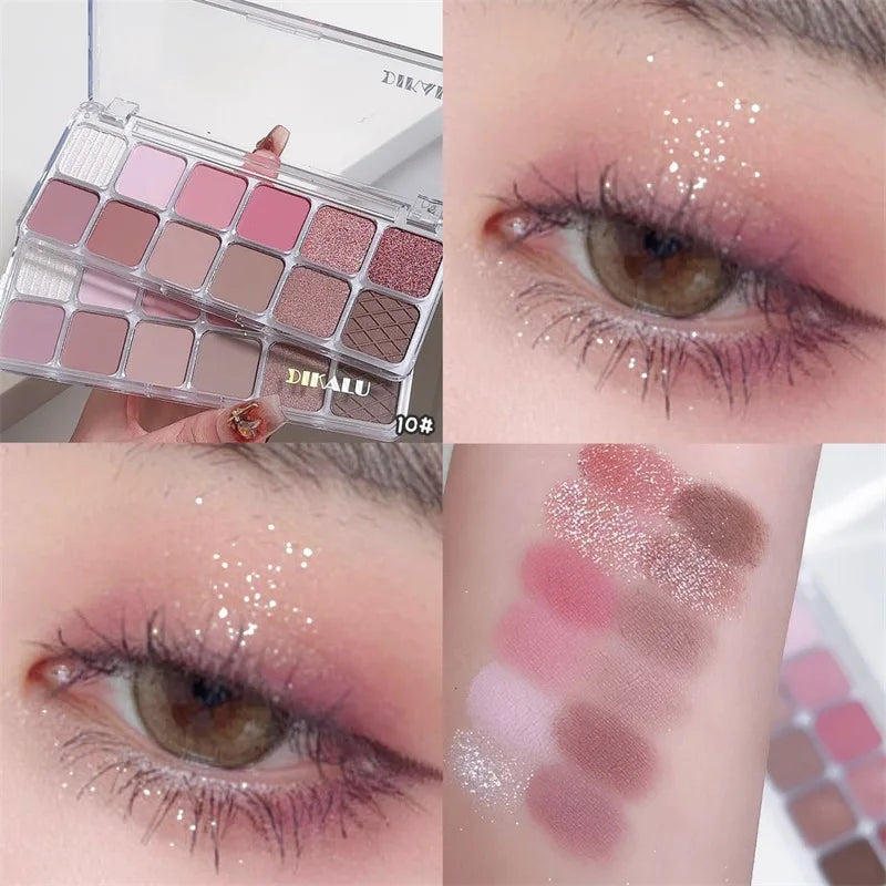 Diamond Sequins Eyeshadow Palette Peach Kumquat Eye Shadow Glitter Pearl Shimmer Shining Kids Makeup Eyeshadow Palette Cosmetics Qme 10