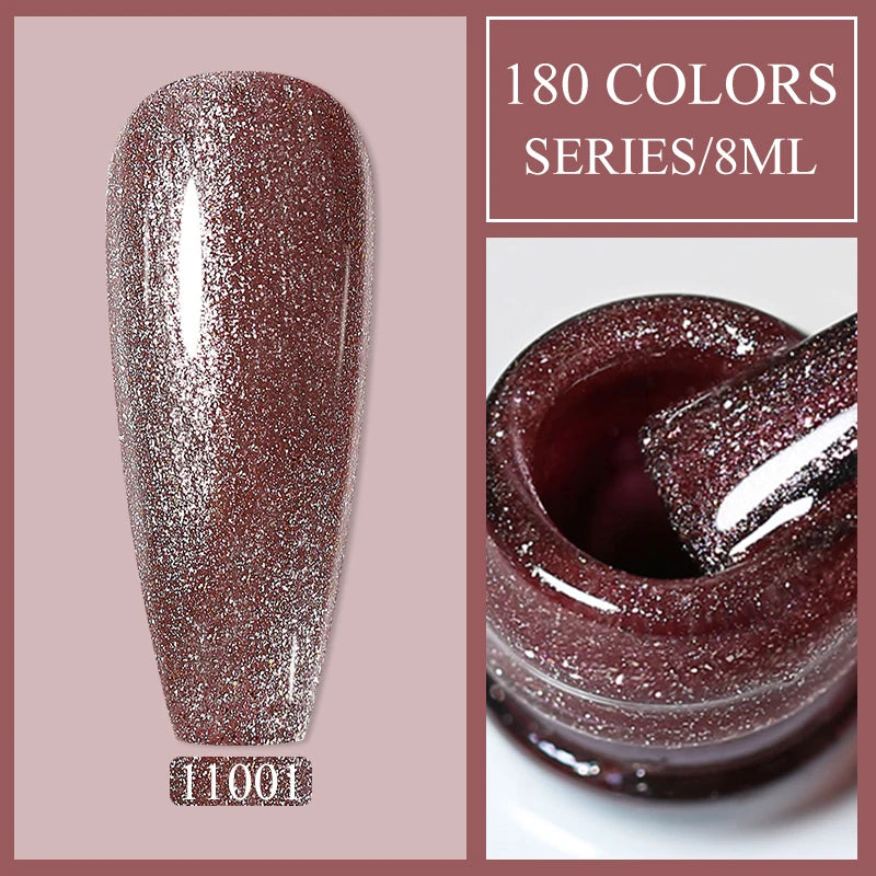 Arte Clavo Glitter UV Gel Nail Polish Sequin Series Colorful Soak Off