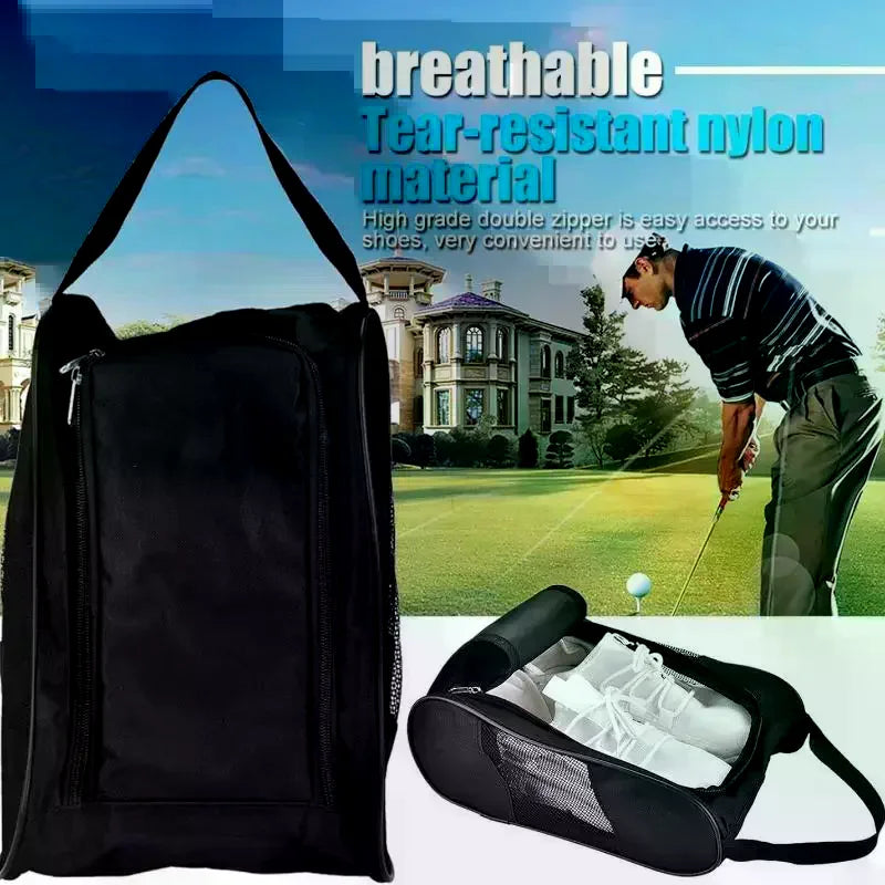 Portable Golf Shoe Bag Oxford Cloth Carrier Bags Breathable Qme