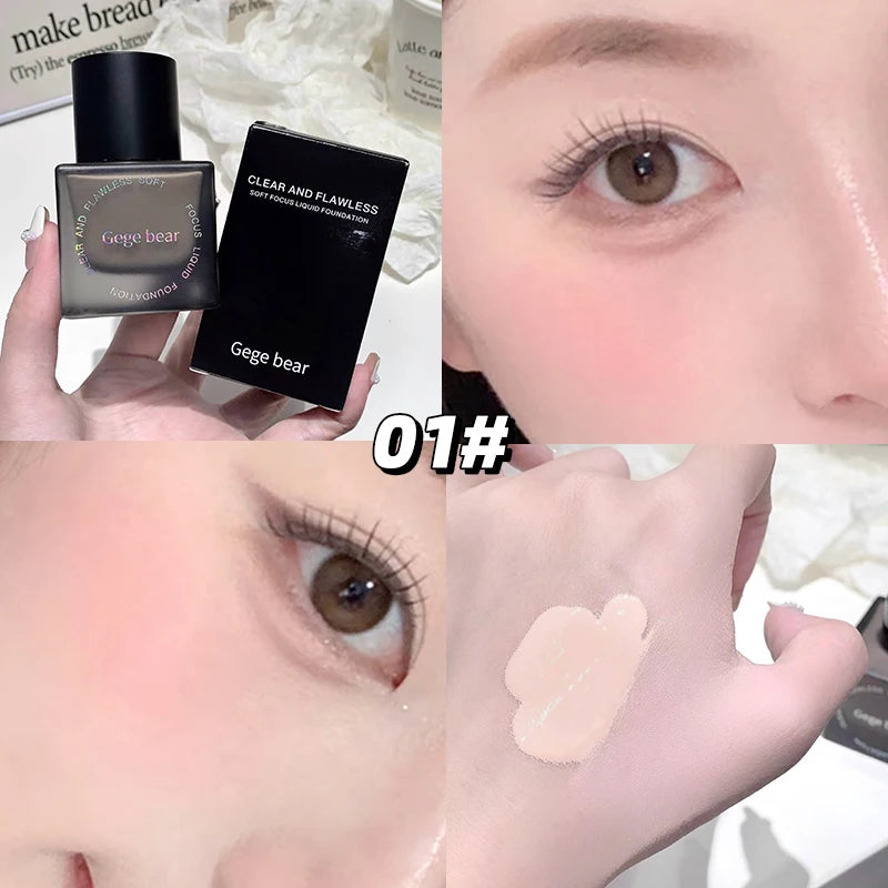 Gege Bear Clear Flawless Foundation Natural Hydrating Long-lasting Qme GX1385-1