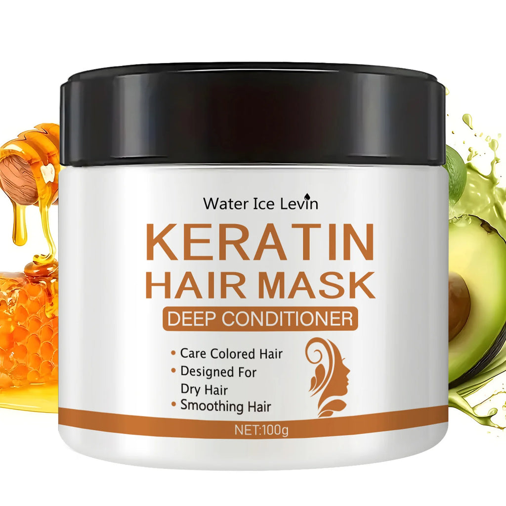 Keratin Hair Mask - Deep Conditioning Treatment for Dry, Damaged Hair - Restores Shine, Strength, and Elasticity Qme