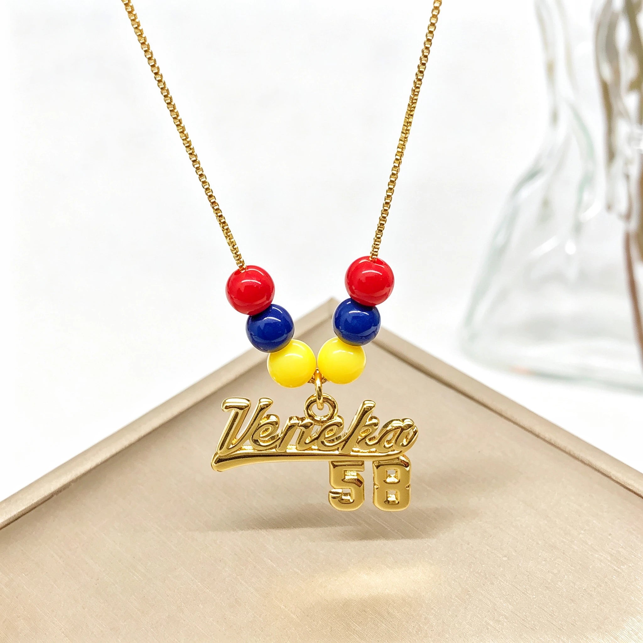 Hot Sale Enamel Art Venezuela Colombia Flag Cross Violin Bird Necklace Gift for Man Woman Daily Party Patriotic Jewelry Choker Qme 10 45cm